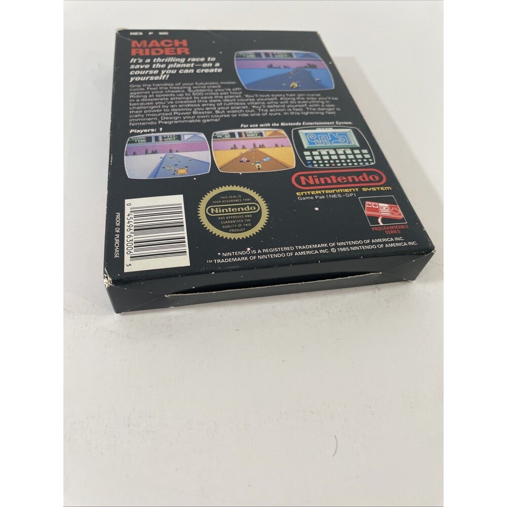 Mach Rider Nintendo NES In Box No Manual 3 Screw Circle Seal Poster Rare - Picture 4 of 7